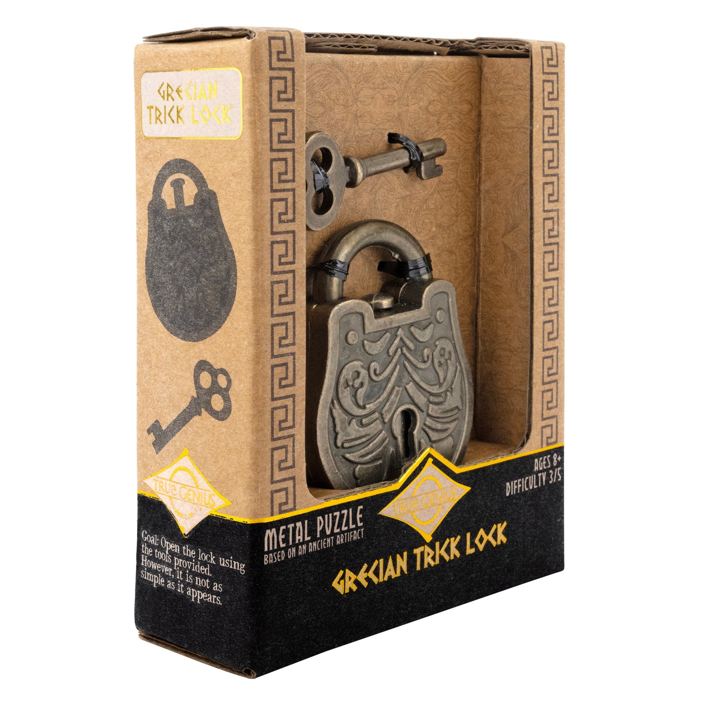 Grecian Trick Lock- Theodorus' Key and Lock Puzzle