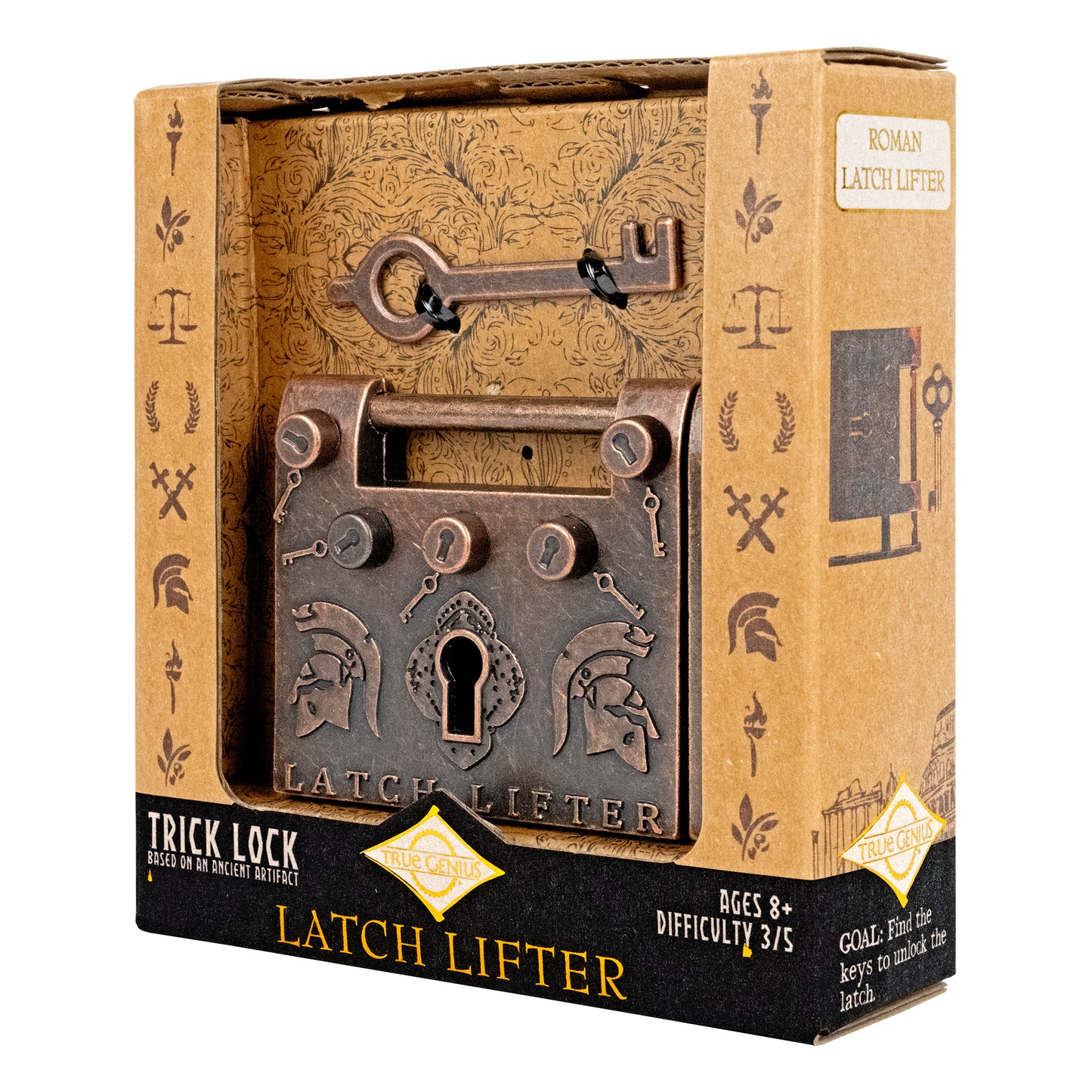 Latch Lifter Trick Lock - Unlock Roman Ingenuity with This Clever Historical Puzzle