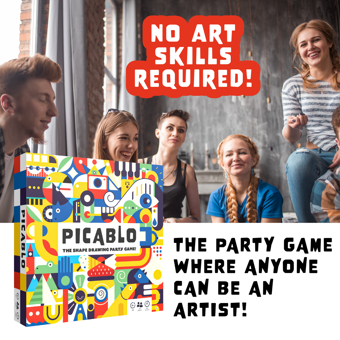 PICABLO: Shape-Driven Drawing Game for Creative Family Fun