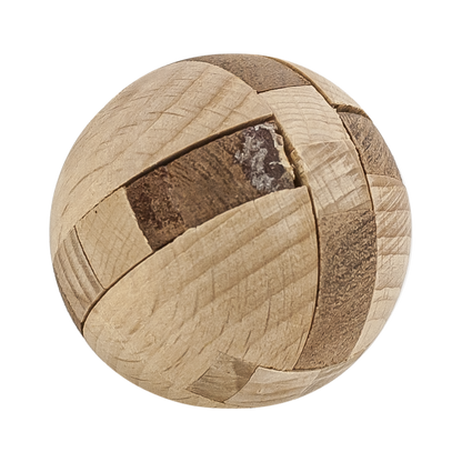 Aztec Sun Stone - Interlocking Wooden Sphere Puzzle