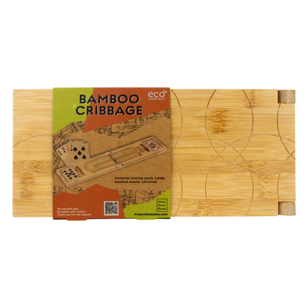 Bamboo Cribbage - Classic Card Game in a Travel-sized Version
