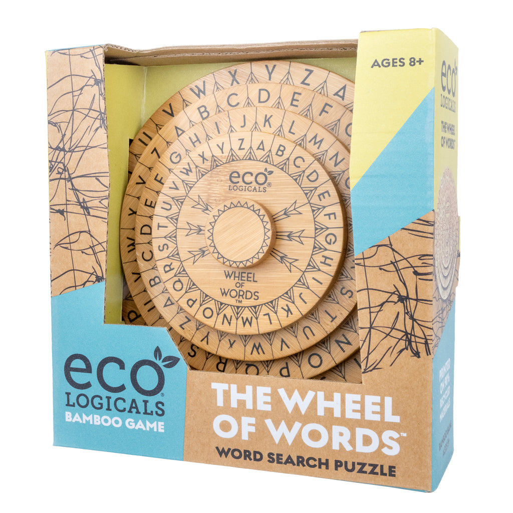Wheel of Words bamboo word puzzle right side of package