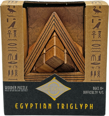 Egyptian Triglyph - Wooden Pyramid Brainteaser