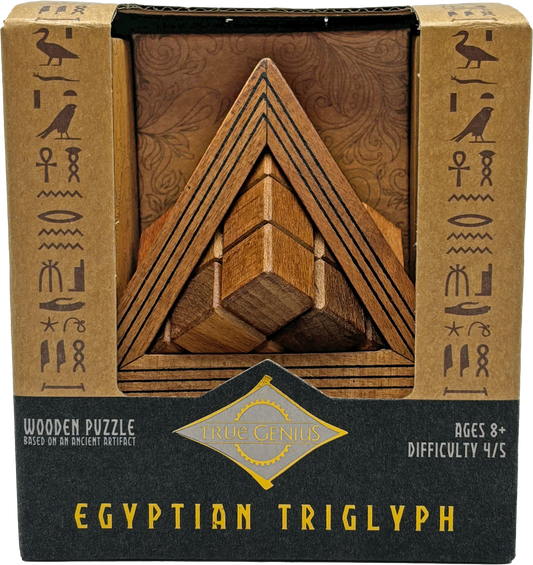 Egyptian Triglyph - Wooden Pyramid Brainteaser