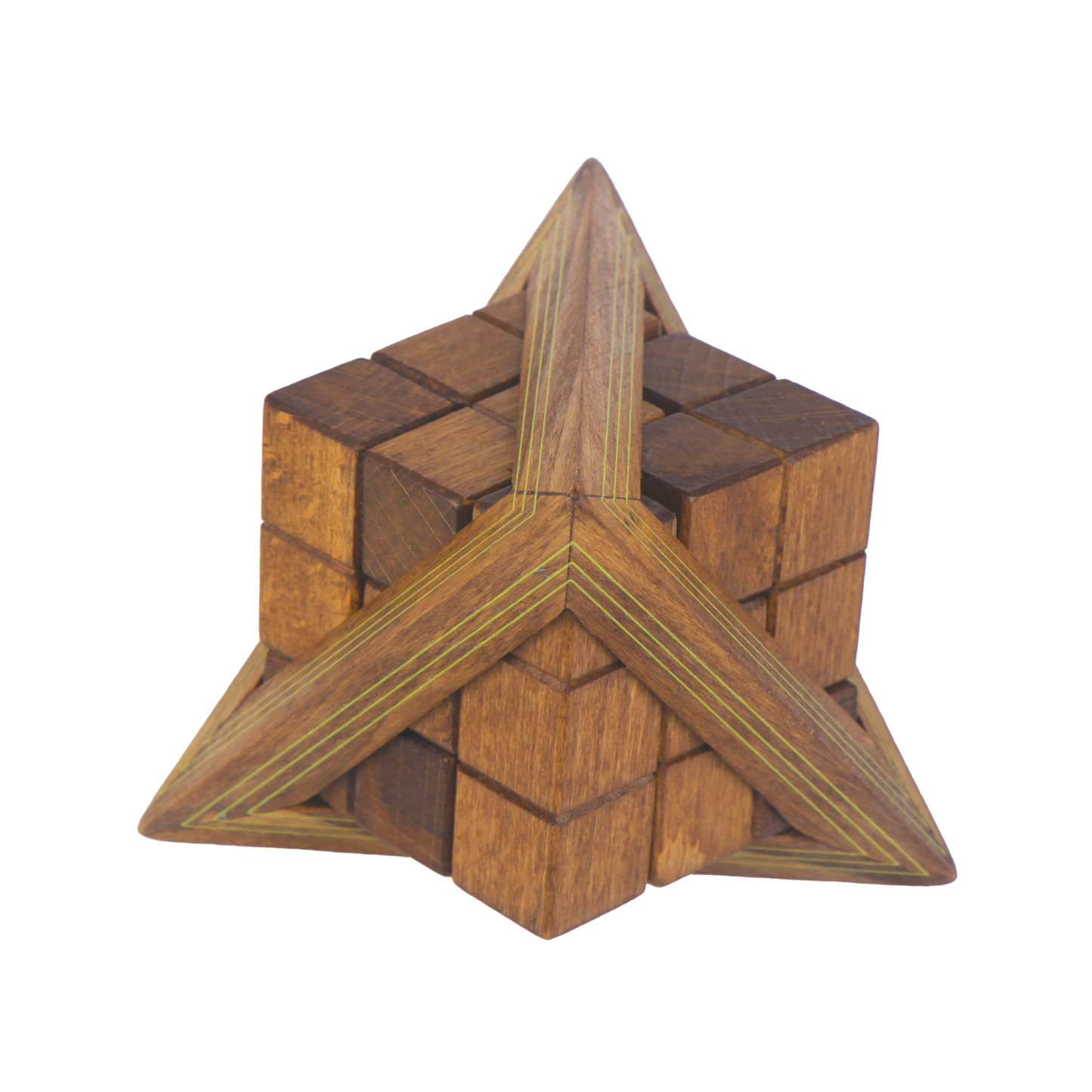 Egyptian Triglyph - Wooden Pyramid Brainteaser