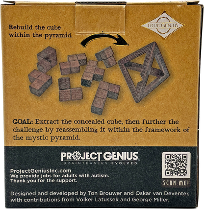 Egyptian Triglyph - Wooden Pyramid Brainteaser