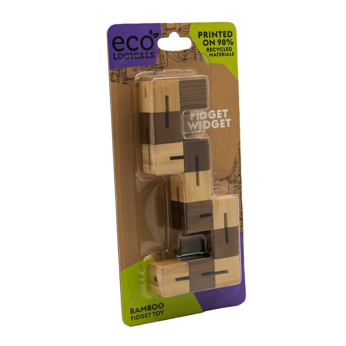 Fidget Widget Rectangular Dots Bamboo Fidget Widget | Project Genius
