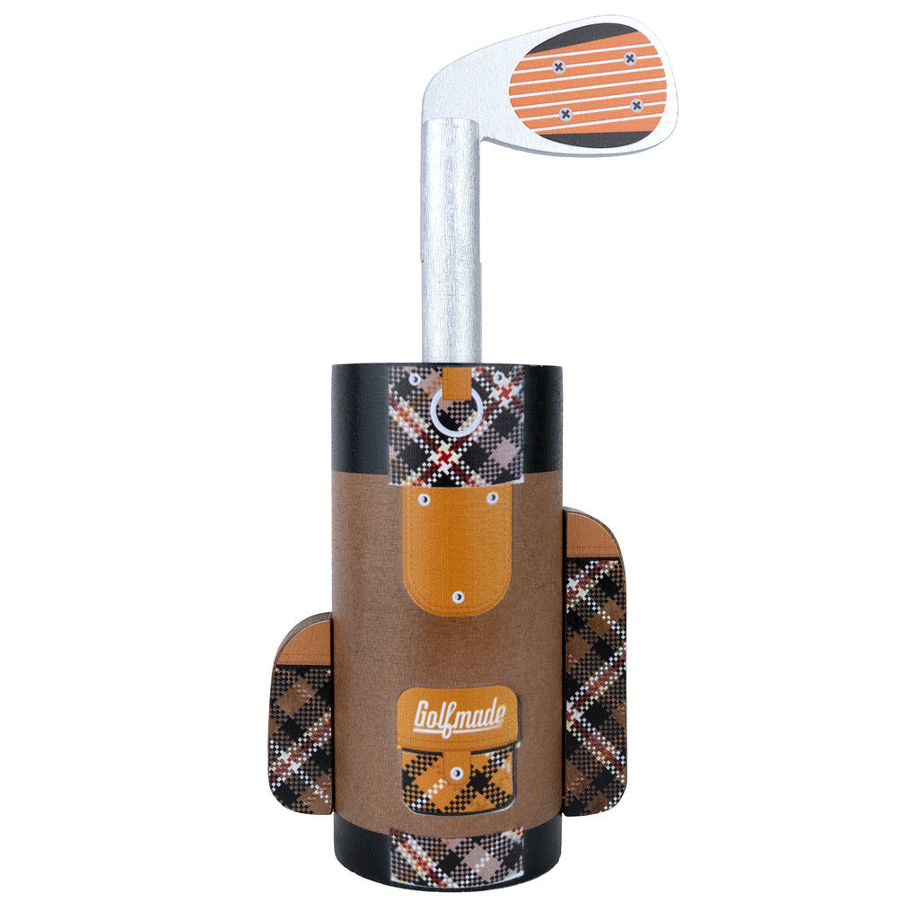 Heritage wooden golf bag puzzle out of box front view