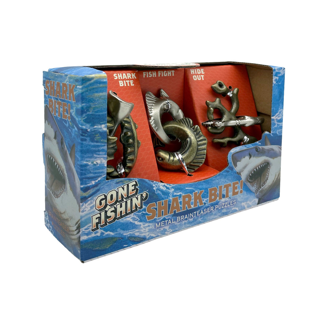 Shark Bite 3-puzzle metal set side packaging view