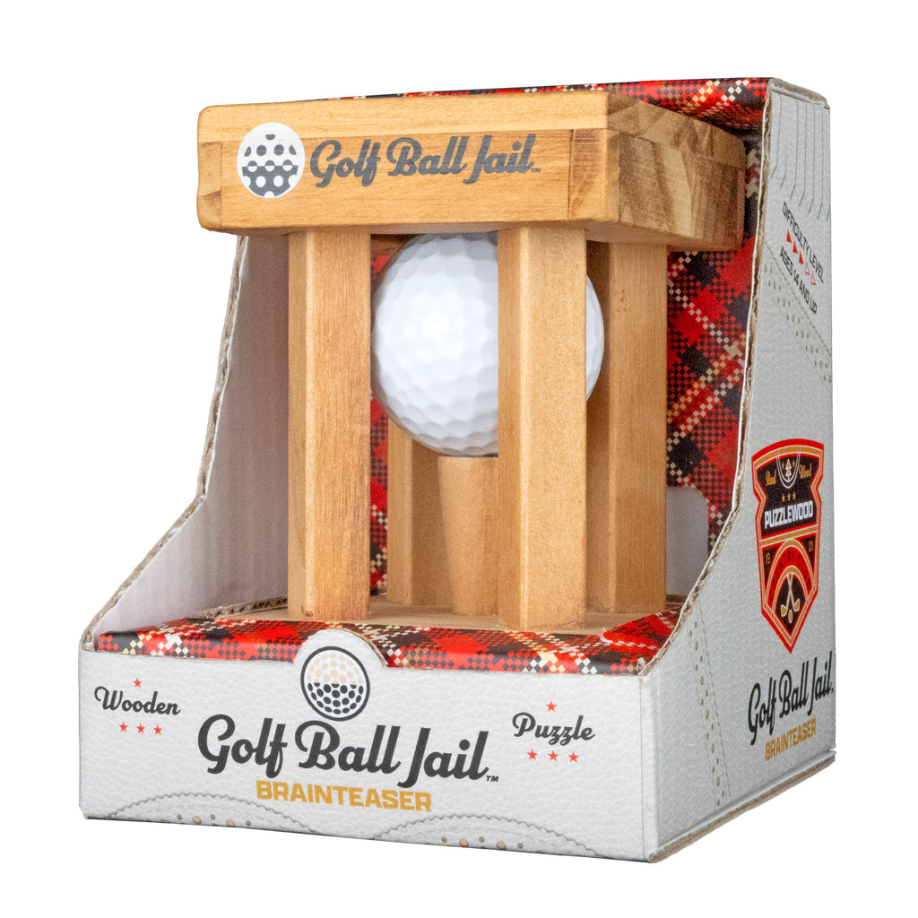 Golf Jail Puzzle right angled view in package