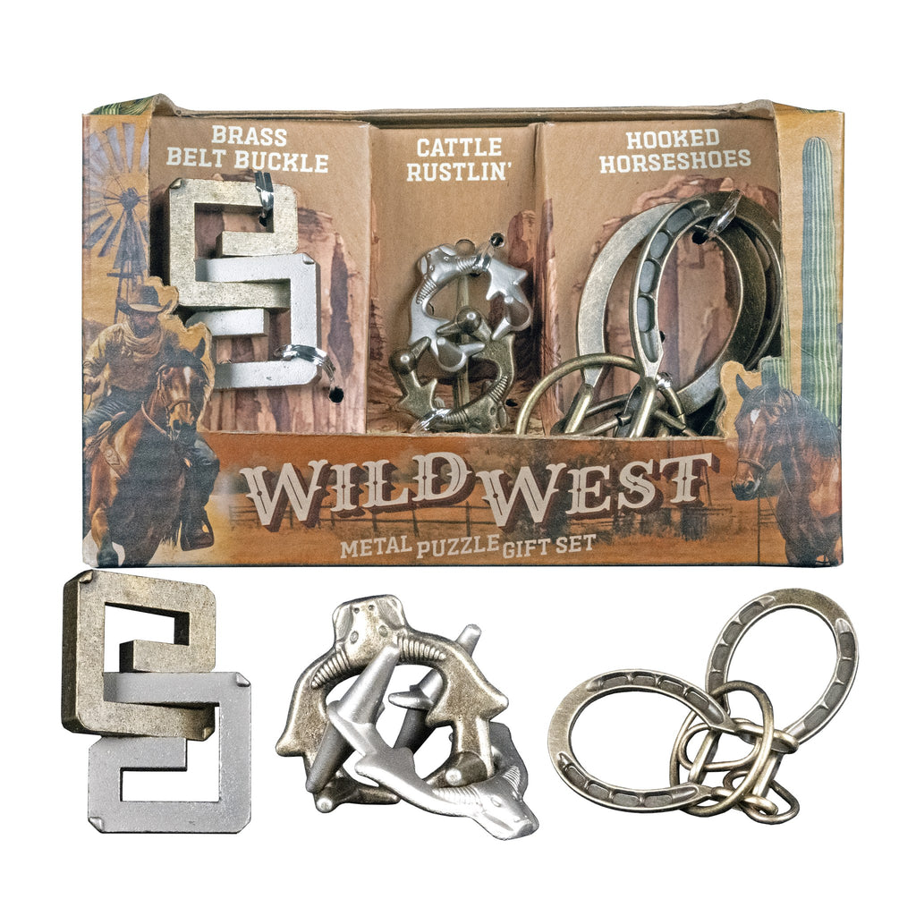 Wild West metal puzzle gift set - out of package hero