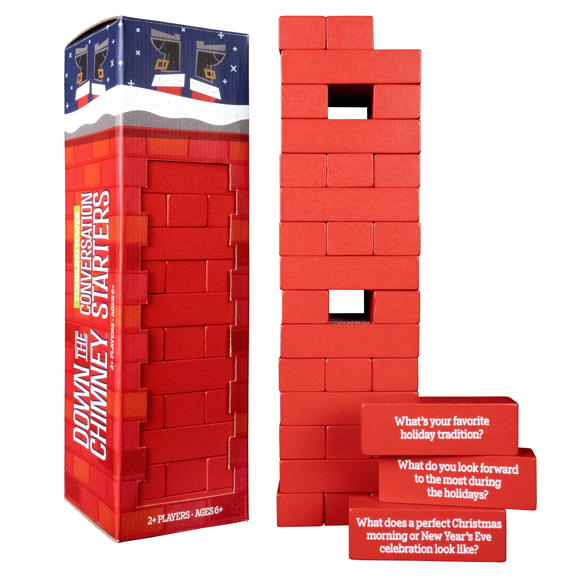 Down the Chimney: Tumbling Tower & Conversation Starters