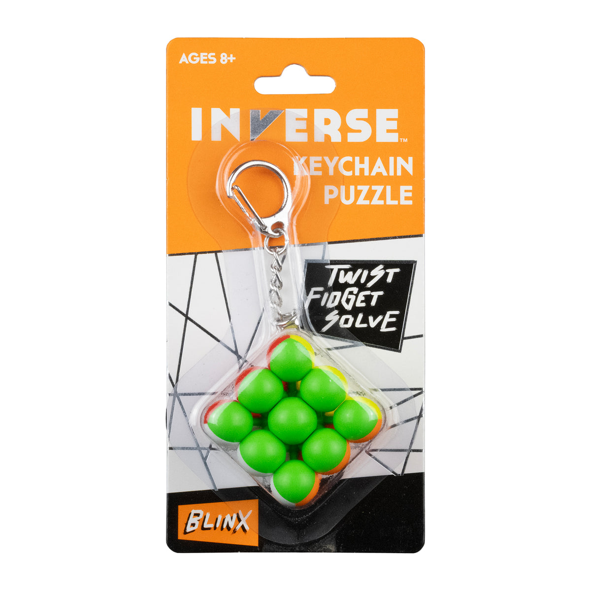 Inverse Sign Keychain Inverse Blinx Puzzle Keychain: Twist, Solve, and Take It Anywhere ...
