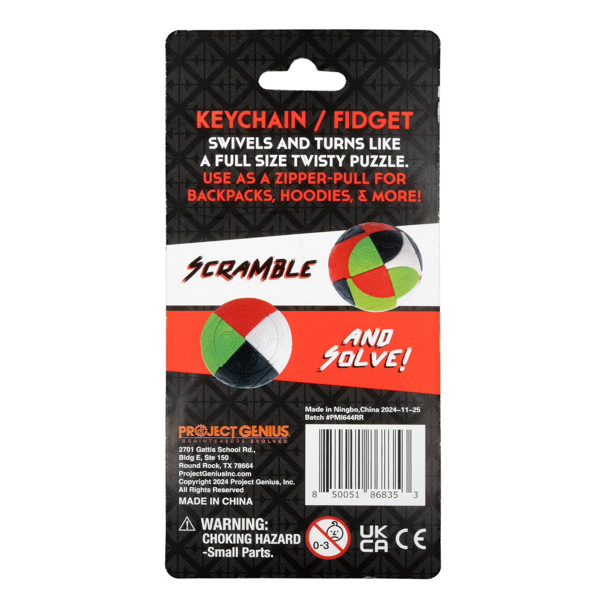 Inverse Sign Keychain Inverse Cosmo Puzzle Keychain: Spherical Style Meets Brainy Fun ...
