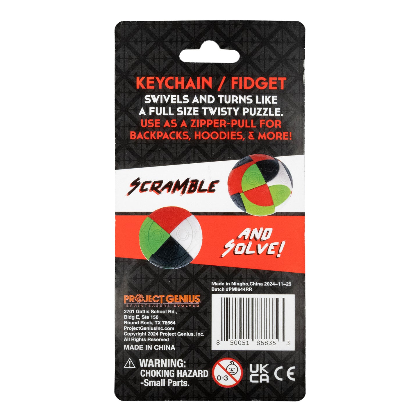 Inverse Cosmo Puzzle Keychain: Spherical Style Meets Brainy Fun