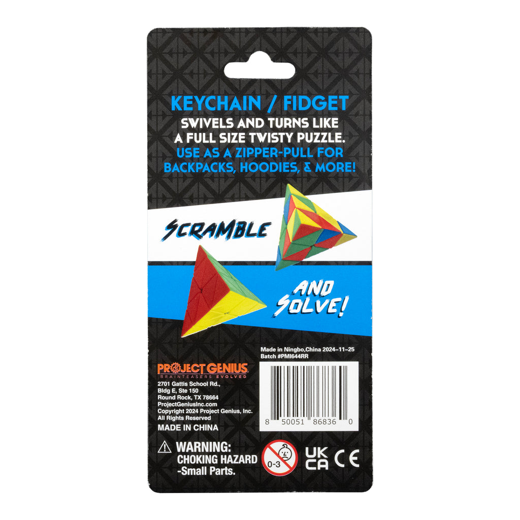 Inverse Trik Puzzle Keychain: Pyramid Power in Your Pocket