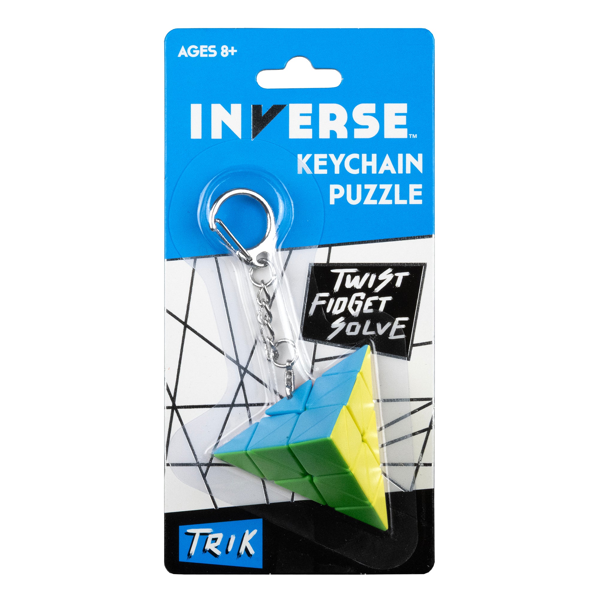 Inverse Sign Keychain Inverse Trik Puzzle Keychain: Pyramid Power in Your Pocket – Project Genius
