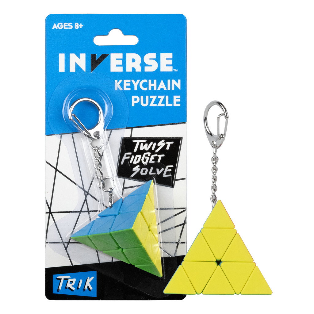 Inverse Trik Puzzle Keychain: Pyramid Power in Your Pocket