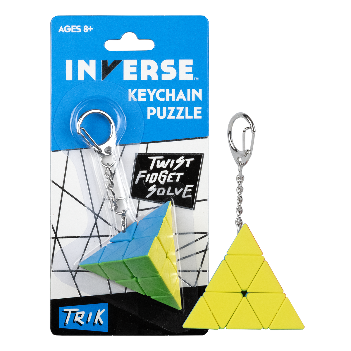 Inverse Trik Puzzle Keychain: Pyramid Power in Your Pocket
