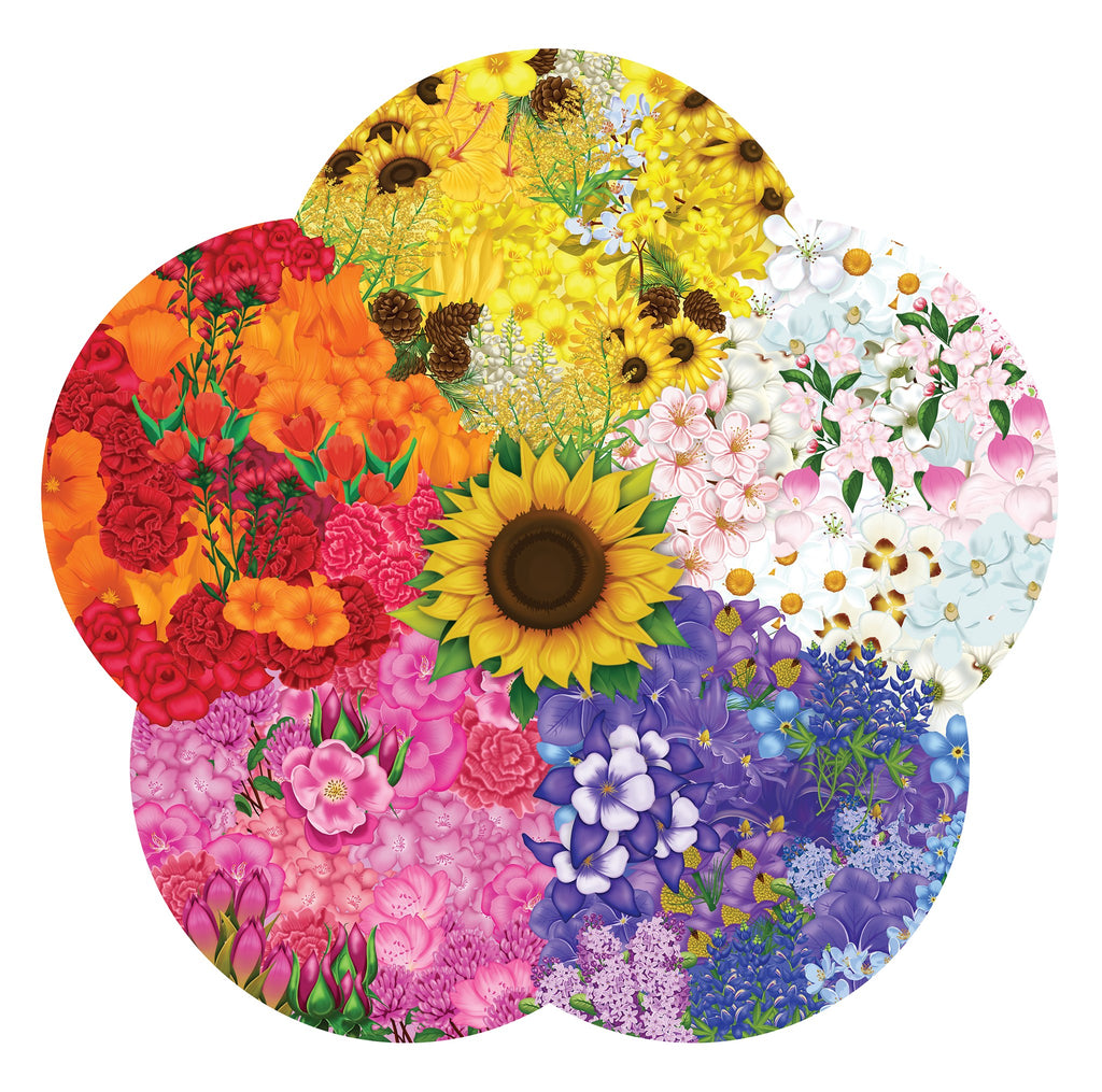 State Flower jigsaw puzzle full art of state flowers collage