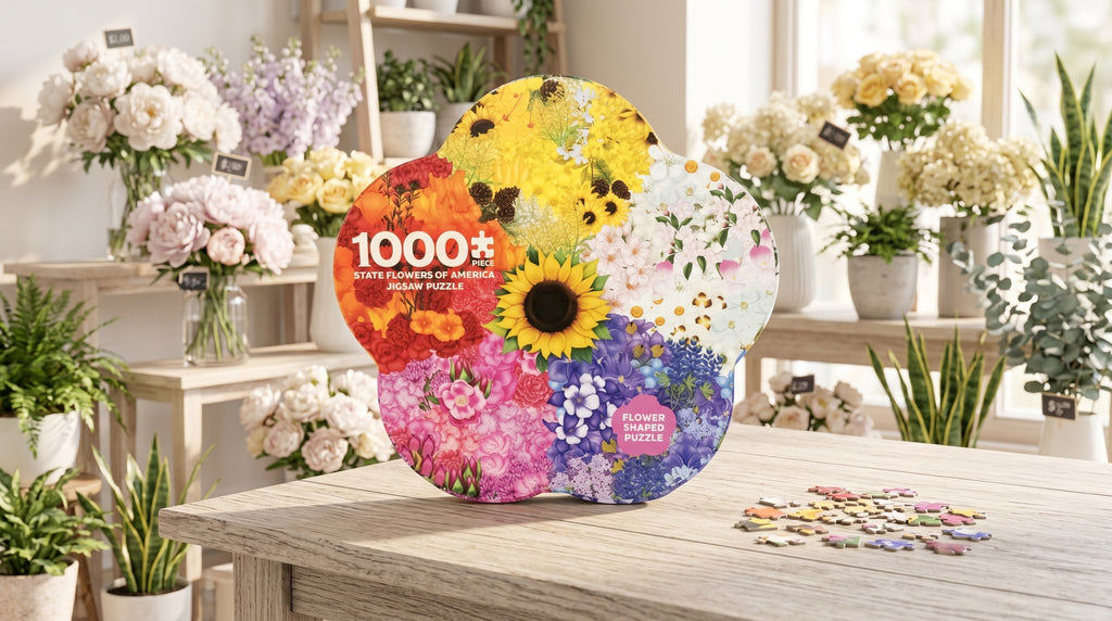 State Flower jigsaw puzzle lifestyle in flower shop