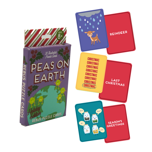 Peas on Earth - Holiday Themed Rebus Puzzle Cards