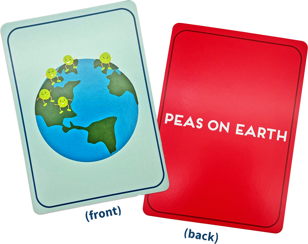 Peas on Earth - Holiday Themed Rebus Puzzle Cards