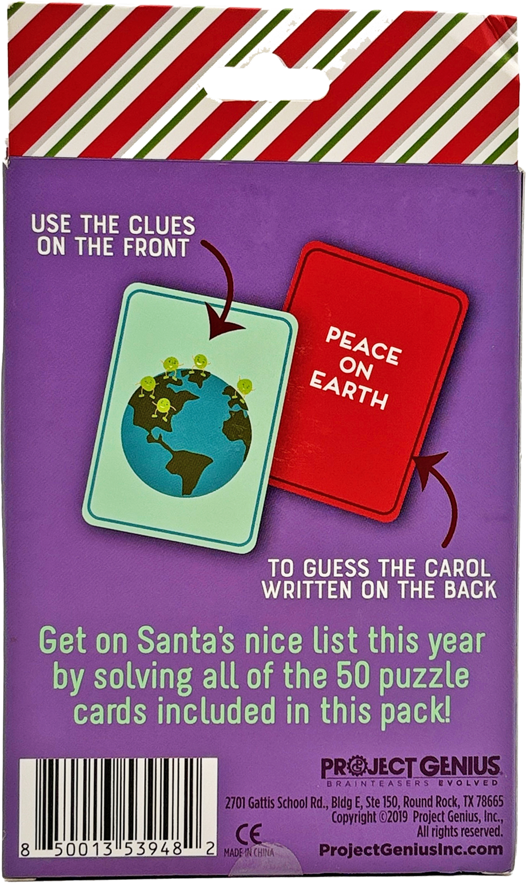 Peas on Earth - Holiday Themed Rebus Puzzle Cards