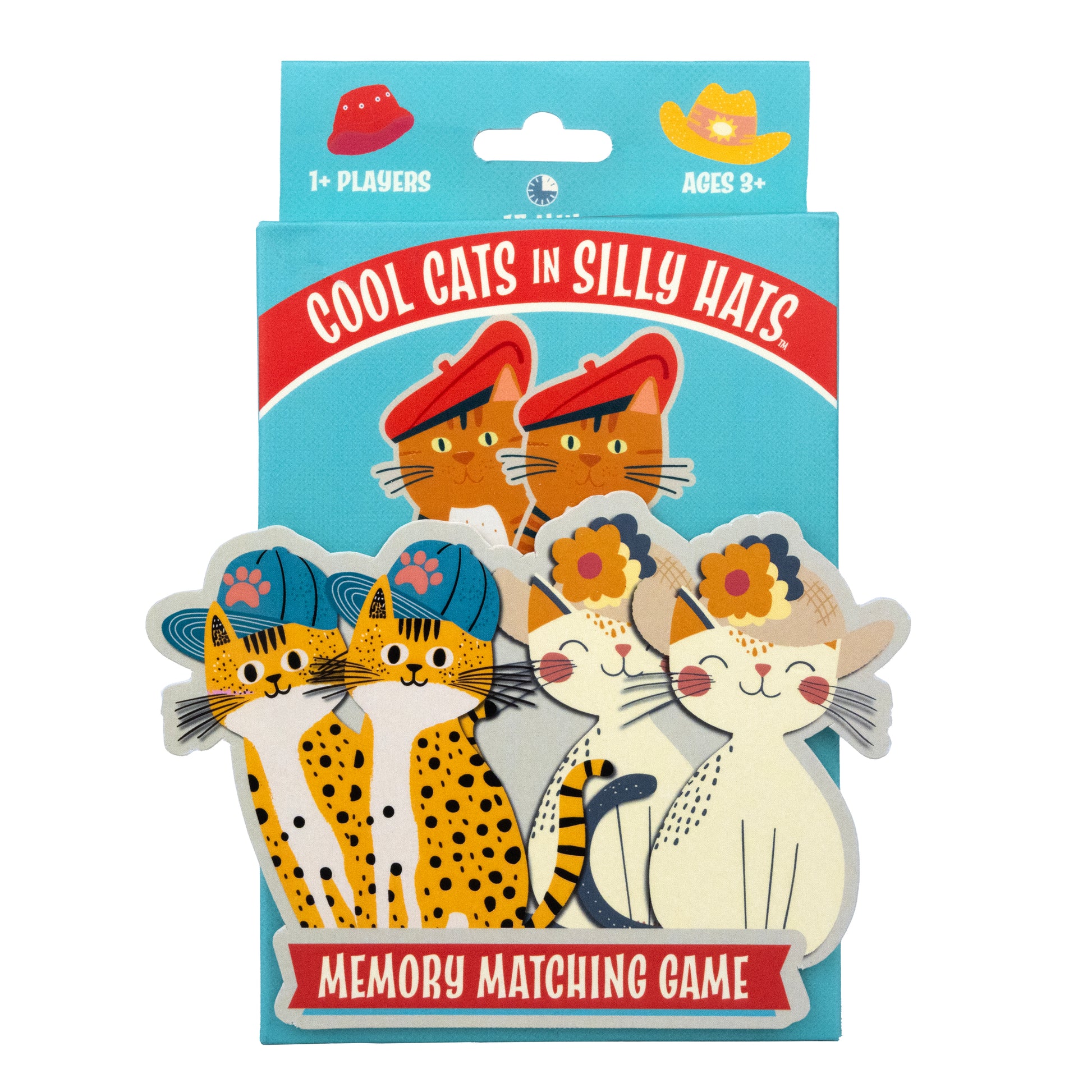 Cool Cats in Silly Hats memory game front of package
