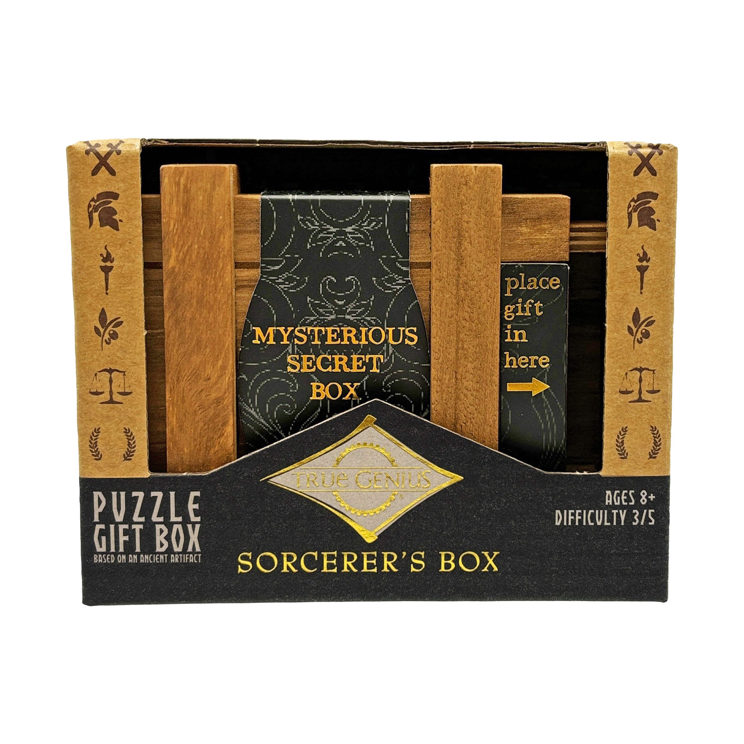 Project Genius: Sorcerer's Box - Wooden Secret Box, Brainteaser Puzzle