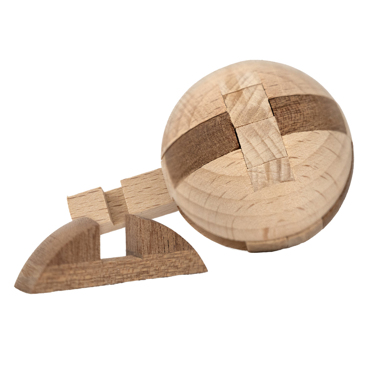 Aztec Sun Stone - Interlocking Wooden Sphere Puzzle