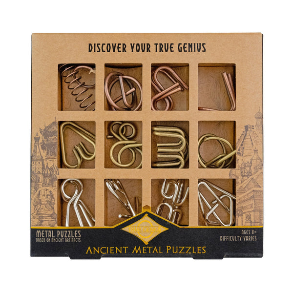 6枚セット　108フラワーズandリバイズド　金銀銅メダル Ancient Metal Puzzle Set – 12 Pack | Project Genius