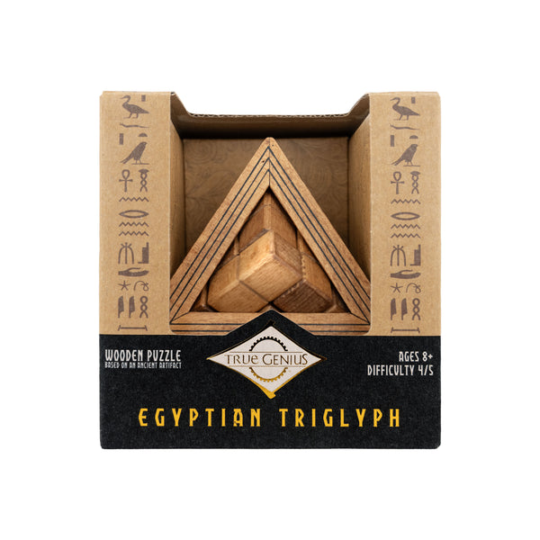 Egyptian Triglyph - Wooden Pyramid Brainteaser