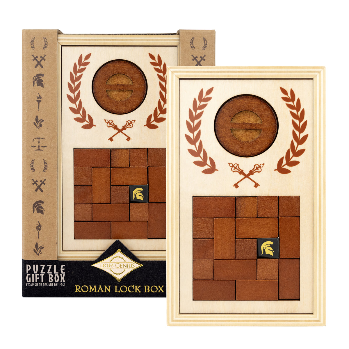 Golden Romon Lock Roman Lock Box Puzzle | Project Genius