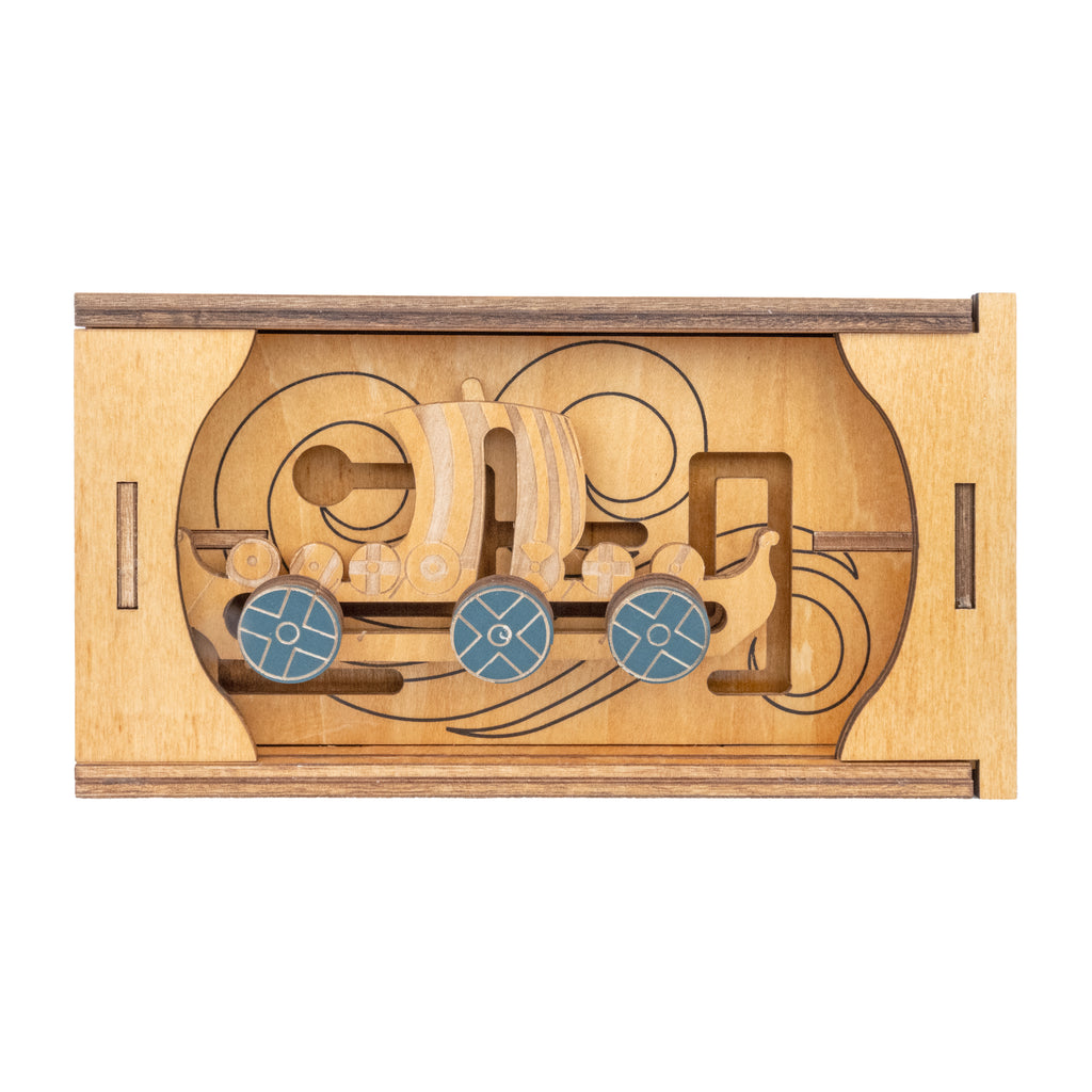 Nordic Longship Secret Box Viking puzzle box out of box detail