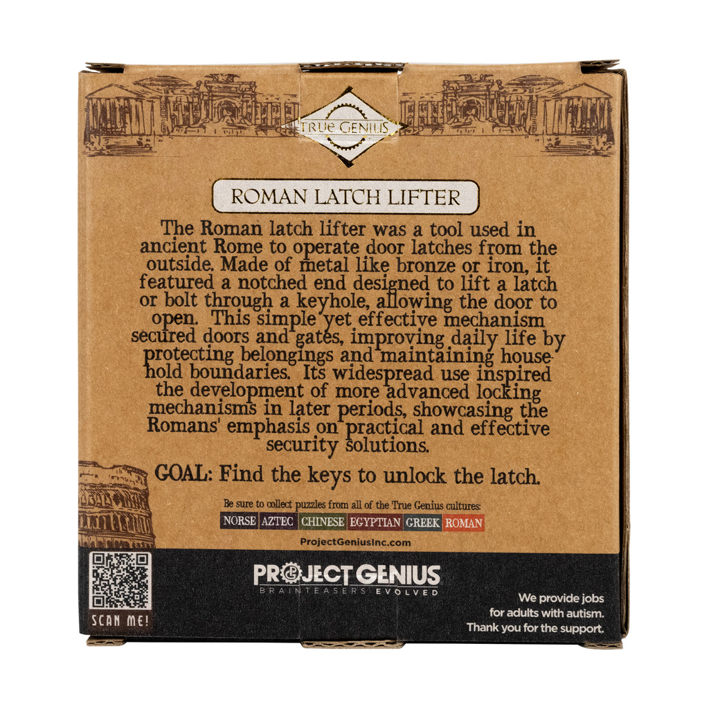 Latch Lifter Trick Lock  - Unlock Roman Ingenuity with This Clever Historical Puzzle