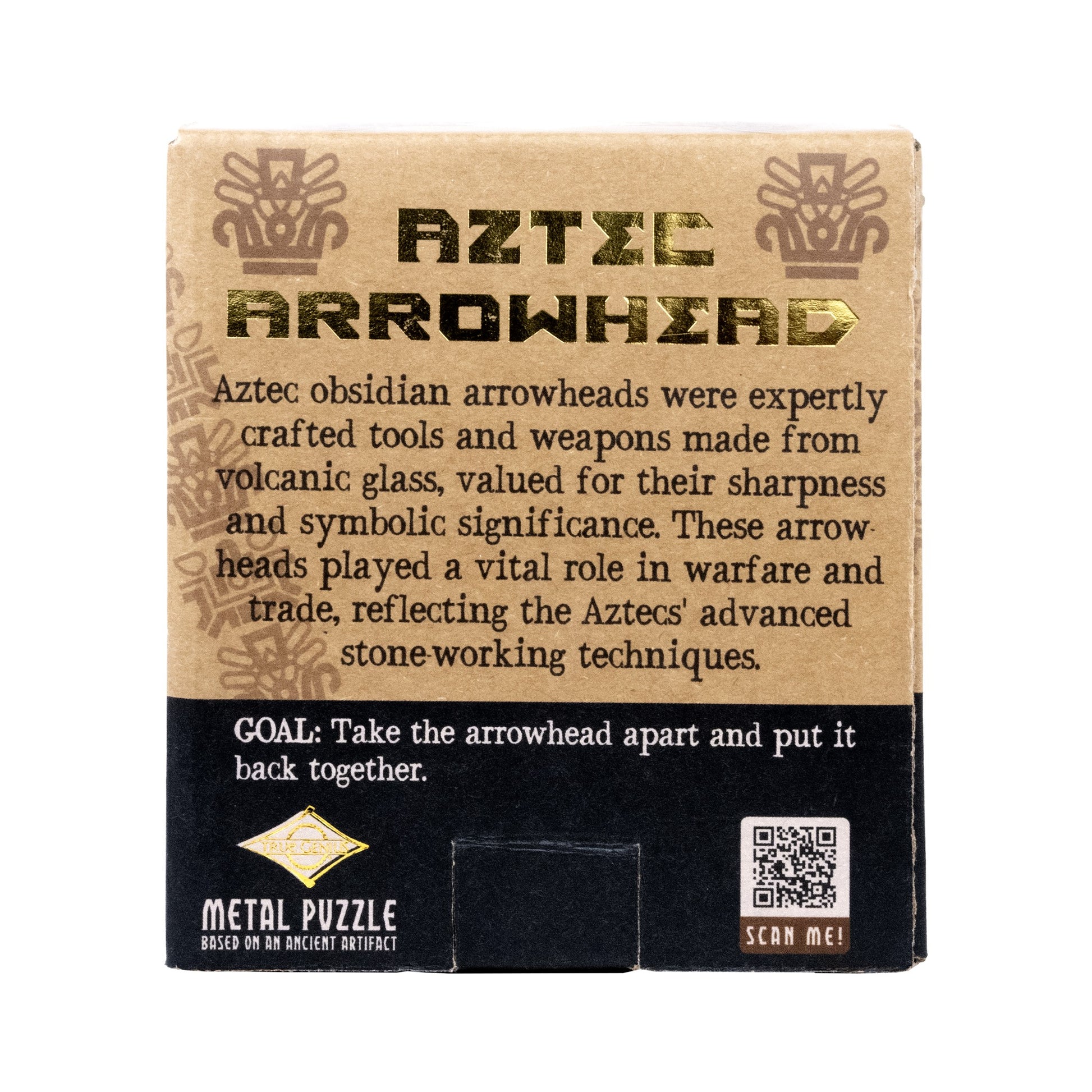 Aztec Arrowhead puzzle package back with description