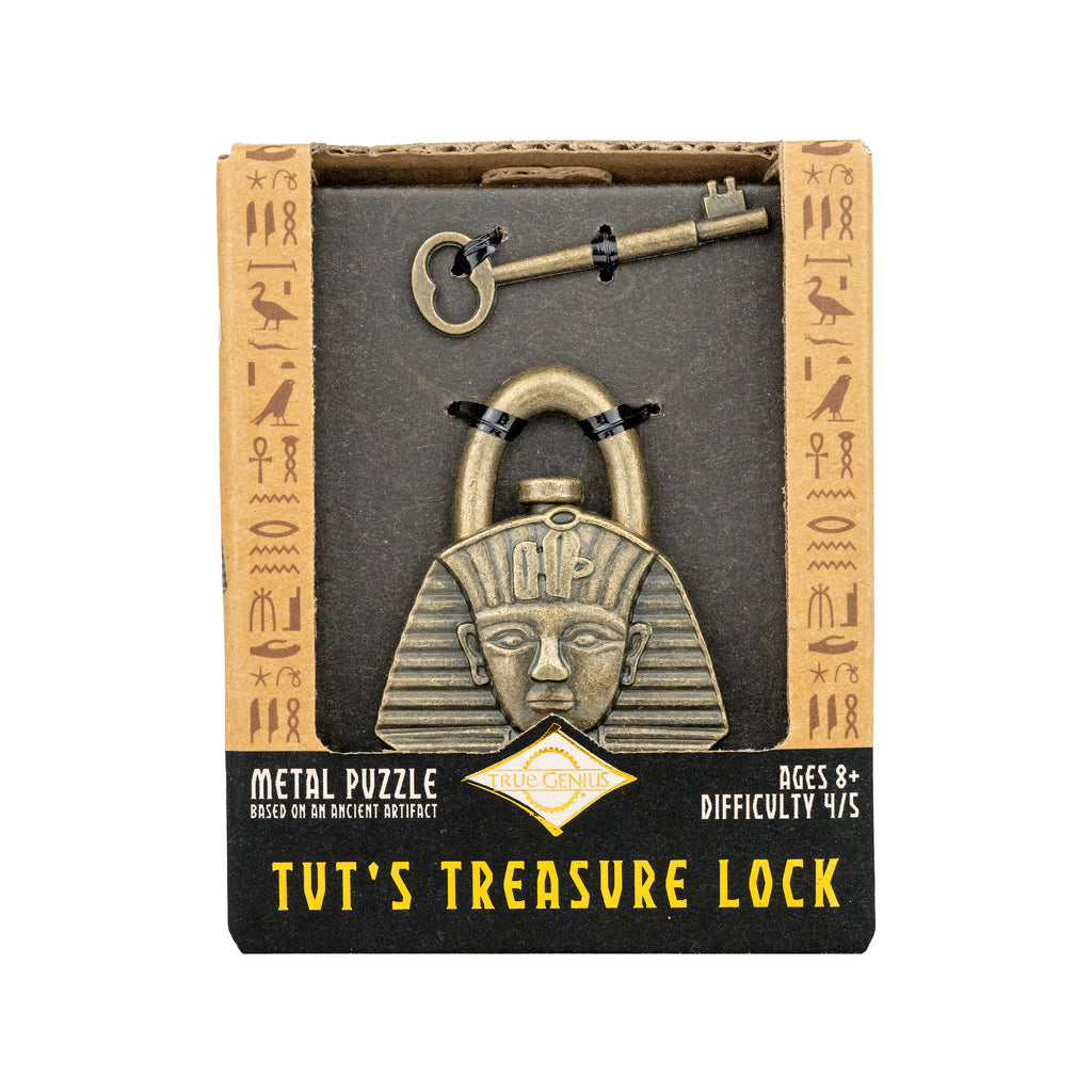 Tut's Treasure Lock Egyptian trick lock puzzle front of package