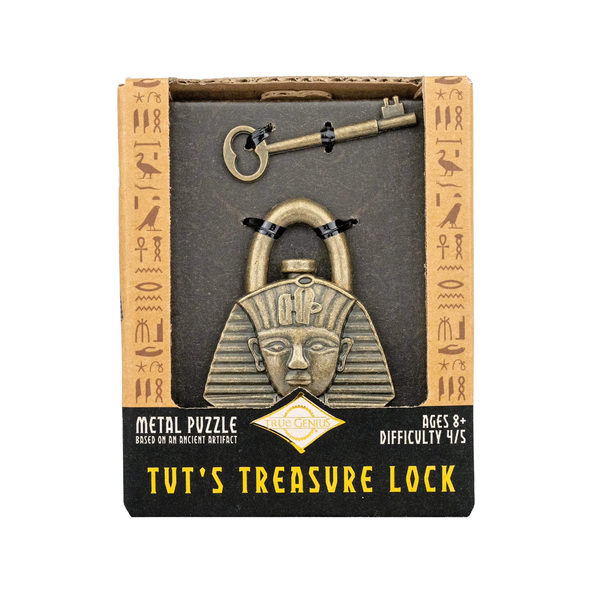 Tut's Treasure Lock Egyptian trick lock puzzle front of package