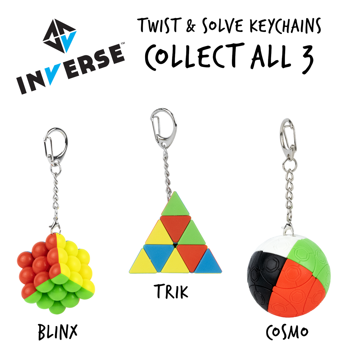 Inverse Trik Puzzle Keychain: Pyramid Power in Your Pocket