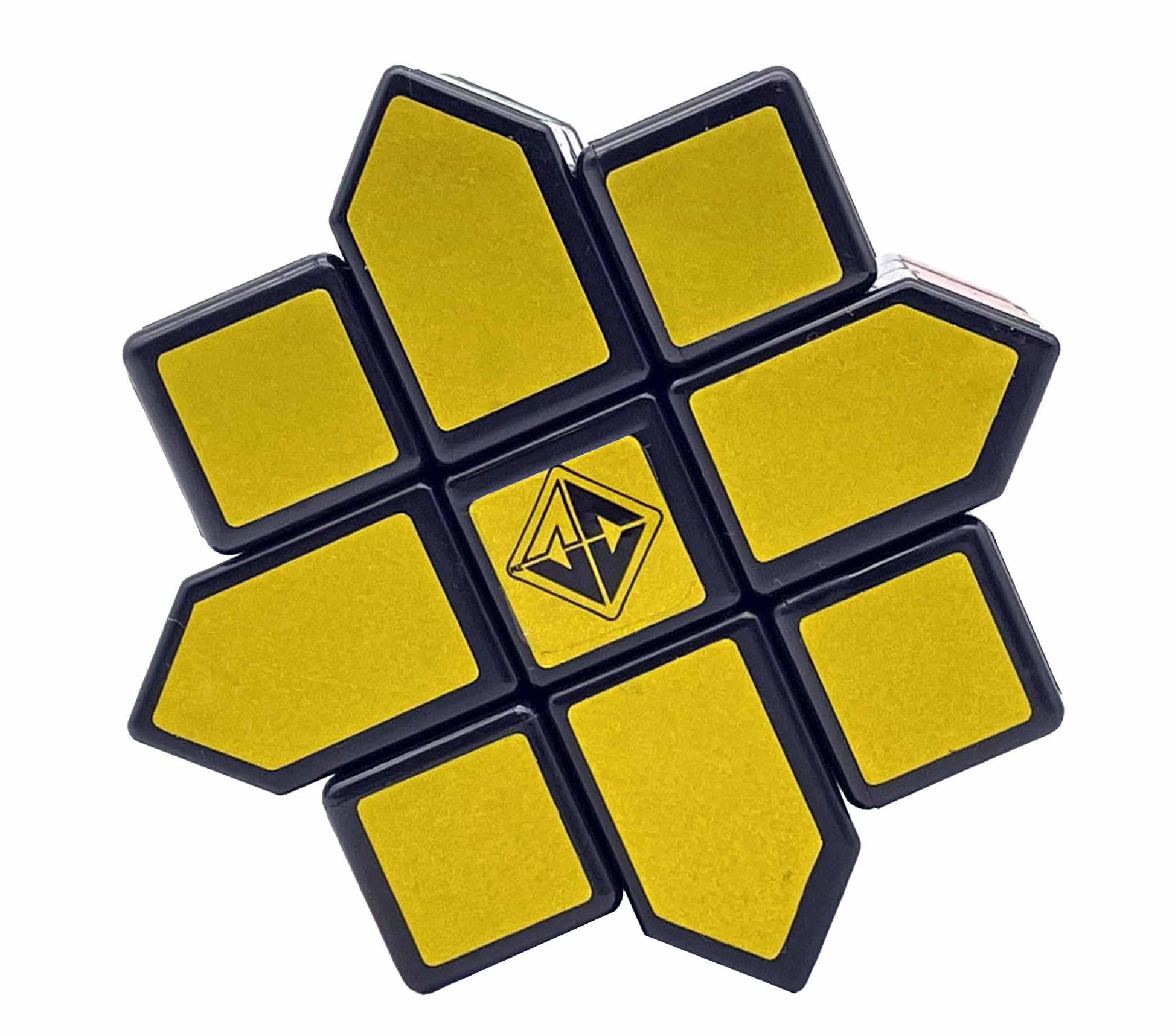 Aerostar star-shaped twisty puzzle out of box gold finish