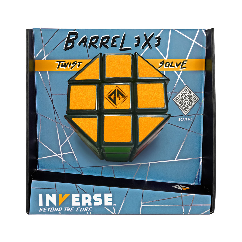 Barrel 3x3 twisty puzzle front of package