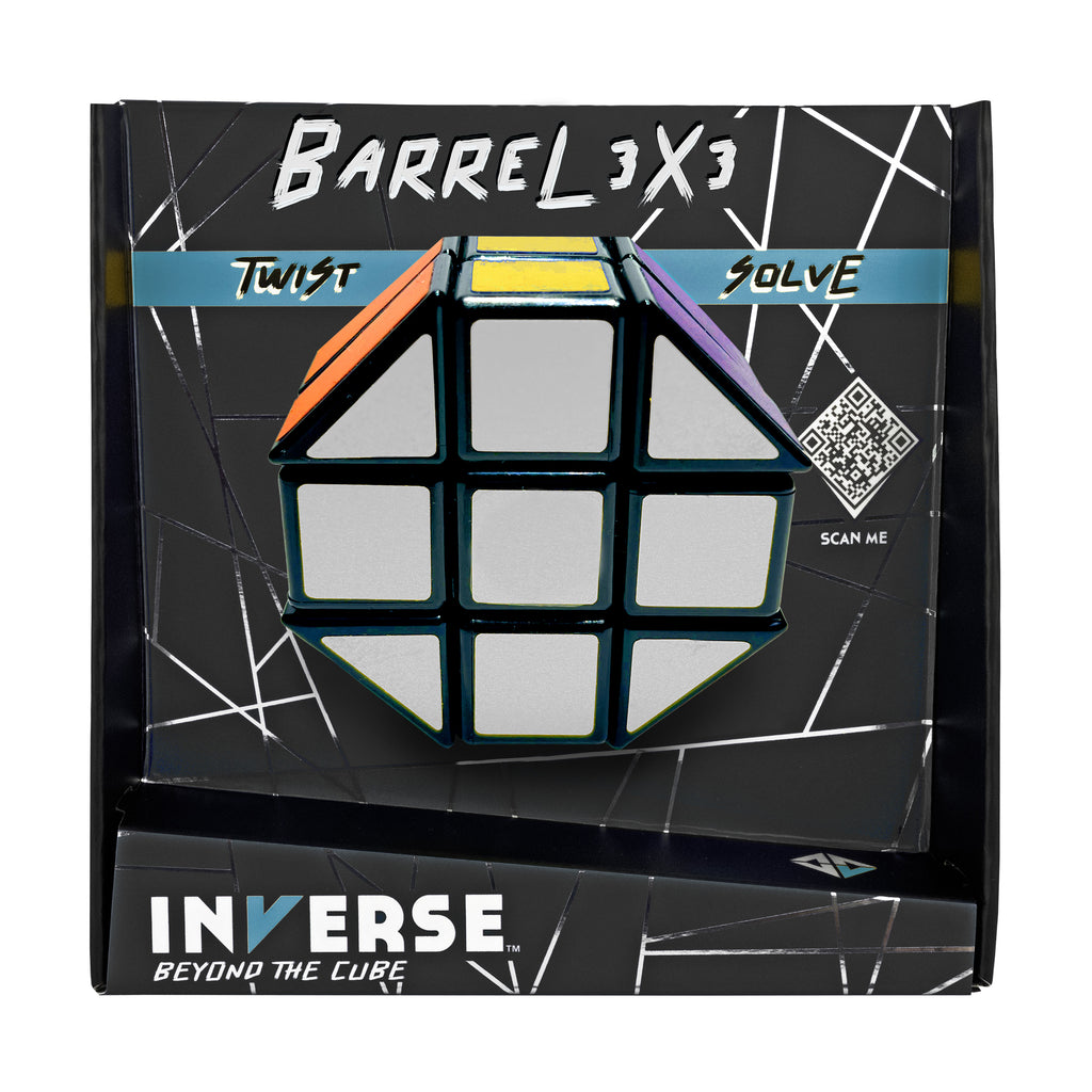 Barrel 3x3 twisty puzzle scrambled in package